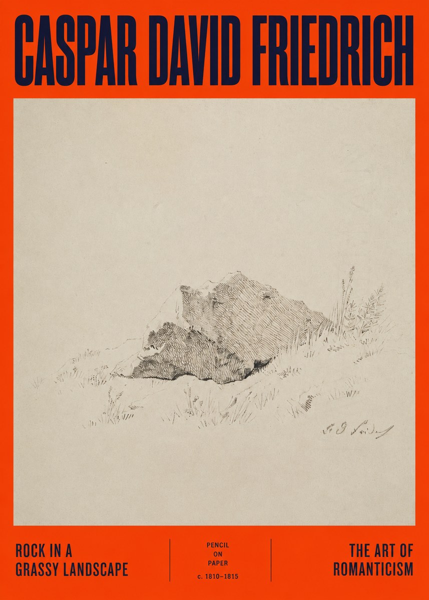 Caspar David Friedrich Rock Study No5 - Juliste