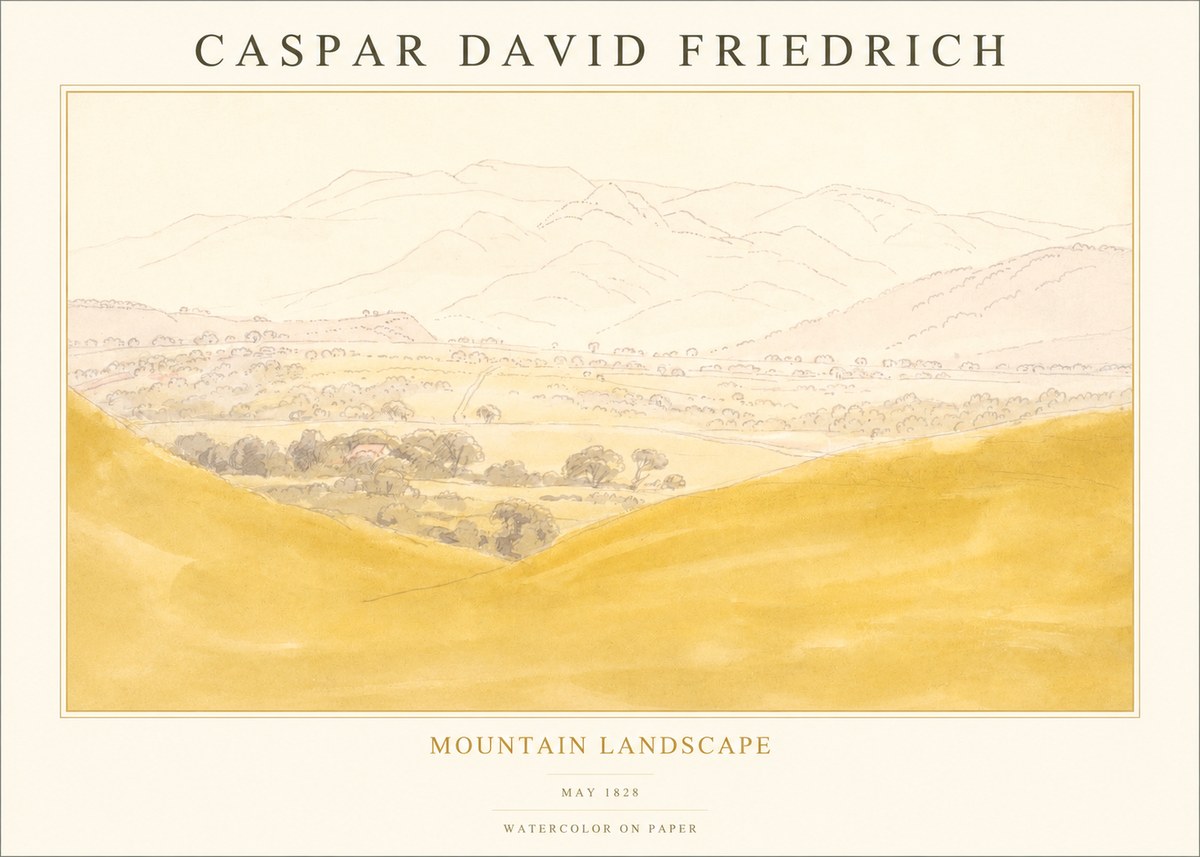 Caspar David Friedrich Mountain Landscape No1 - Juliste