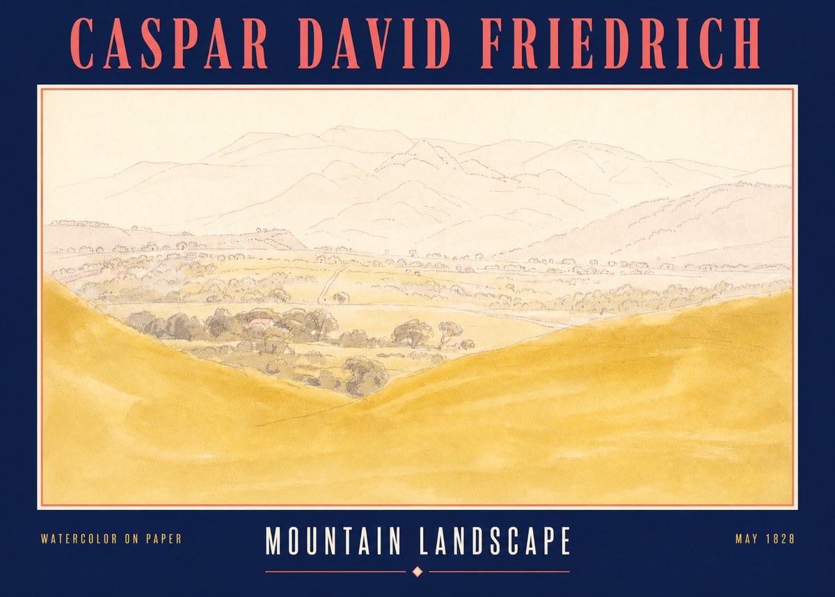 Caspar David Friedrich Mountain Landscape No3 - Juliste