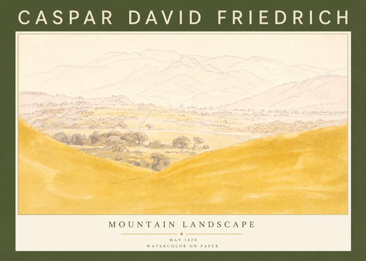 Caspar David Friedrich Mountain Landscape No4 - Juliste