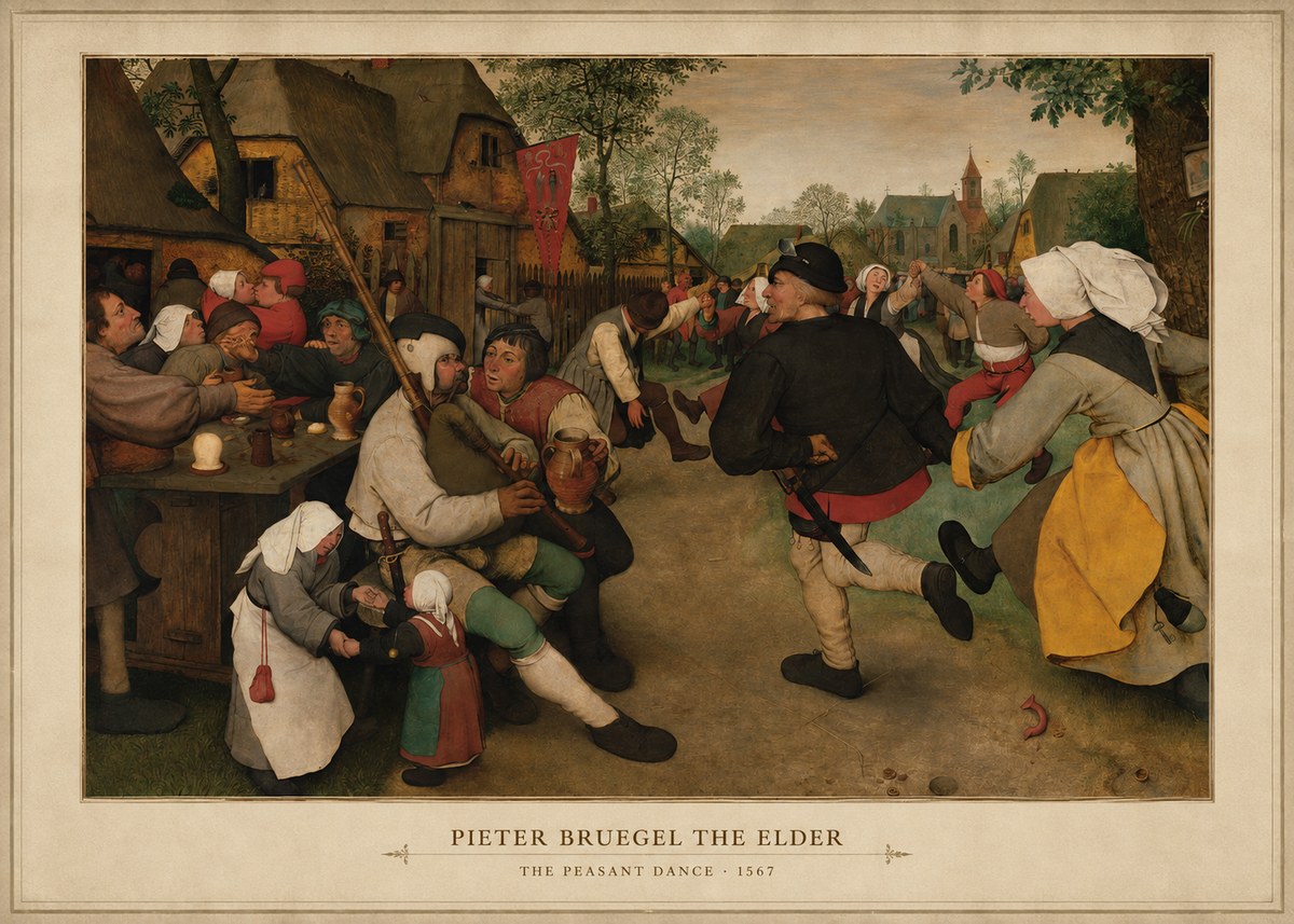 Pieter Bruegel The Peasant Dance II No3 - Juliste
