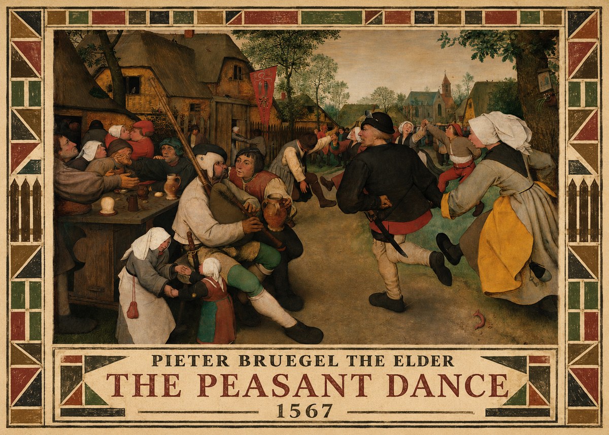 Pieter Bruegel The Peasant Dance II No4 - Juliste