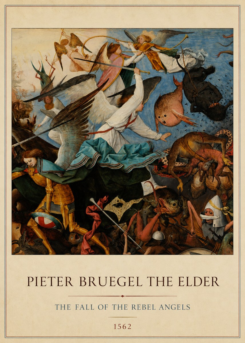 Pieter Bruegel The Fall of the Rebel Angels IV No4 - Juliste
