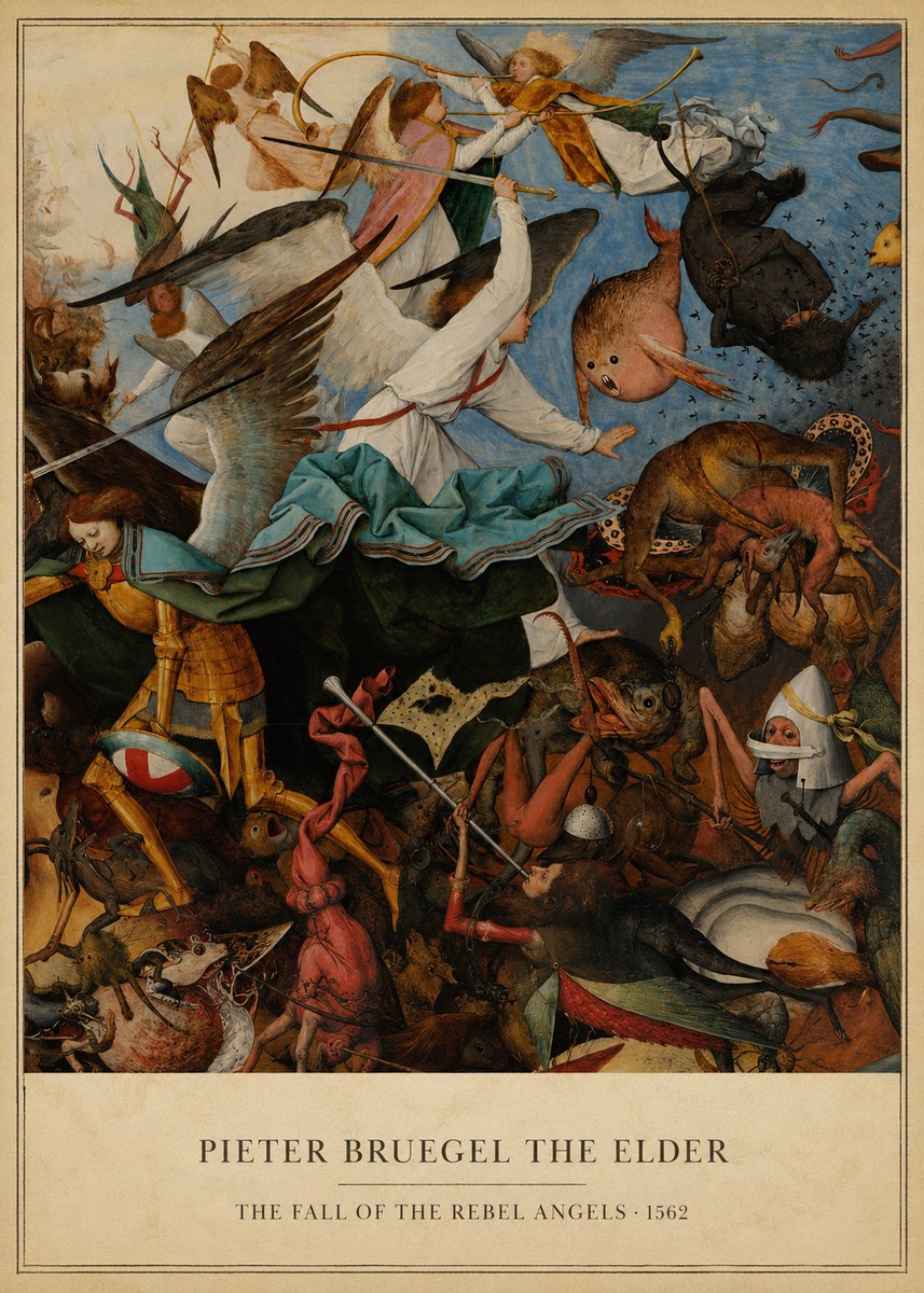Pieter Bruegel The Fall of the Rebel Angels IV No6 - Juliste