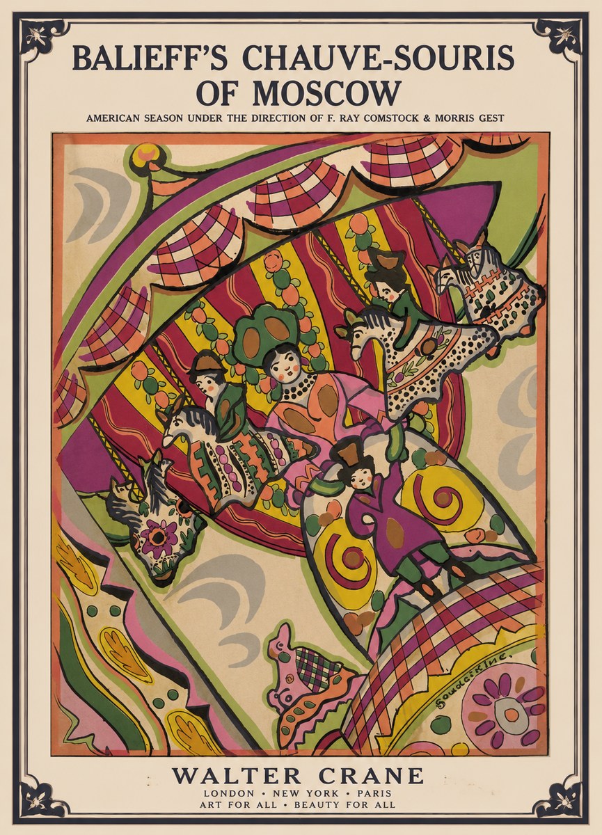 Walter Crane Balieff's Chauve-souris of Moscow No1 - Juliste