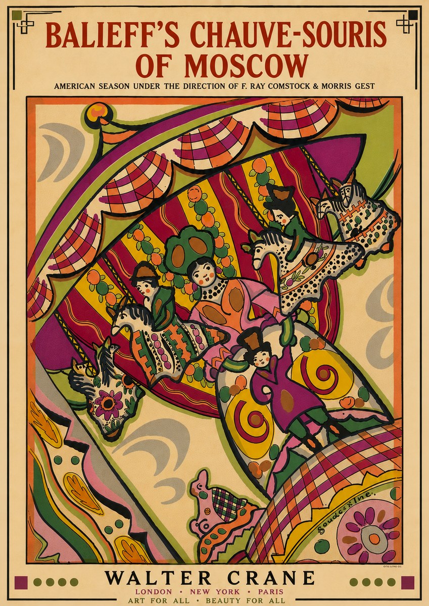 Walter Crane Balieff's Chauve-souris of Moscow No6 - Juliste
