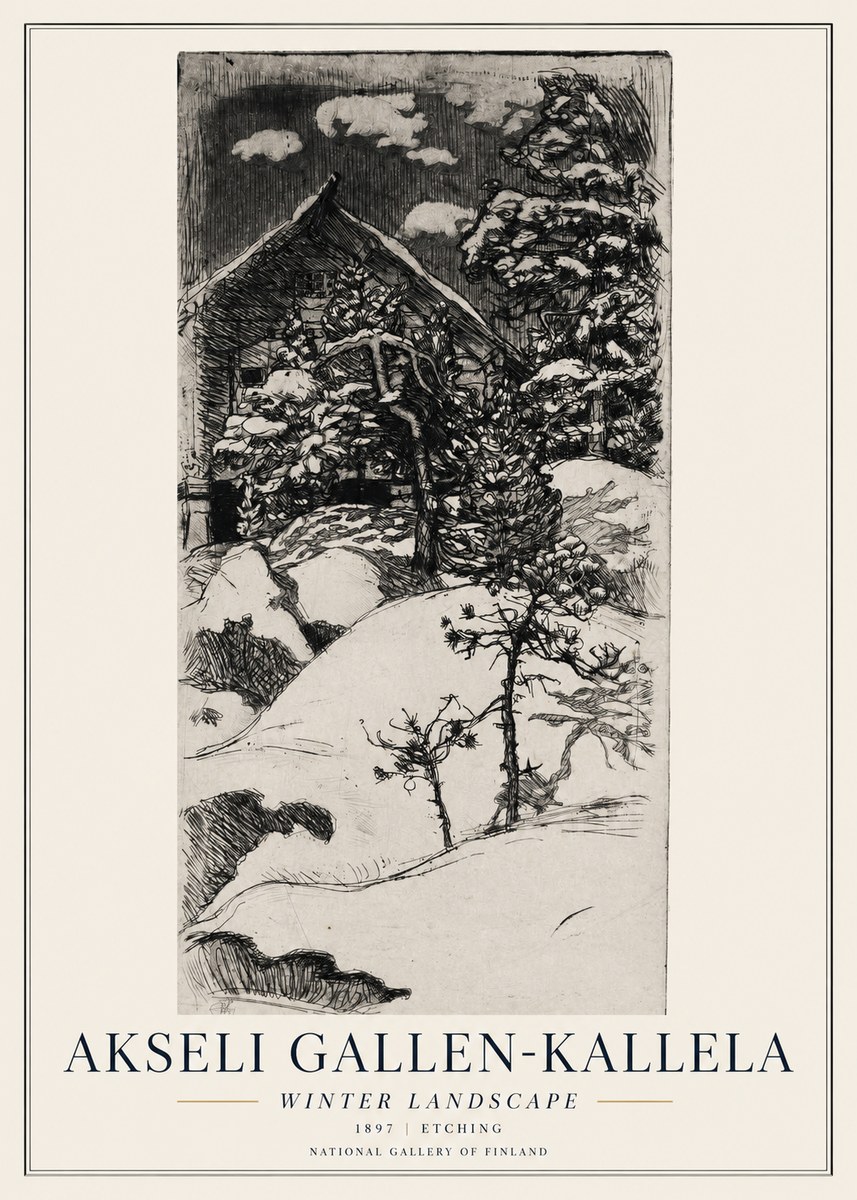 Akseli Gallen-Kallela Winter Landscape I No1 - Juliste