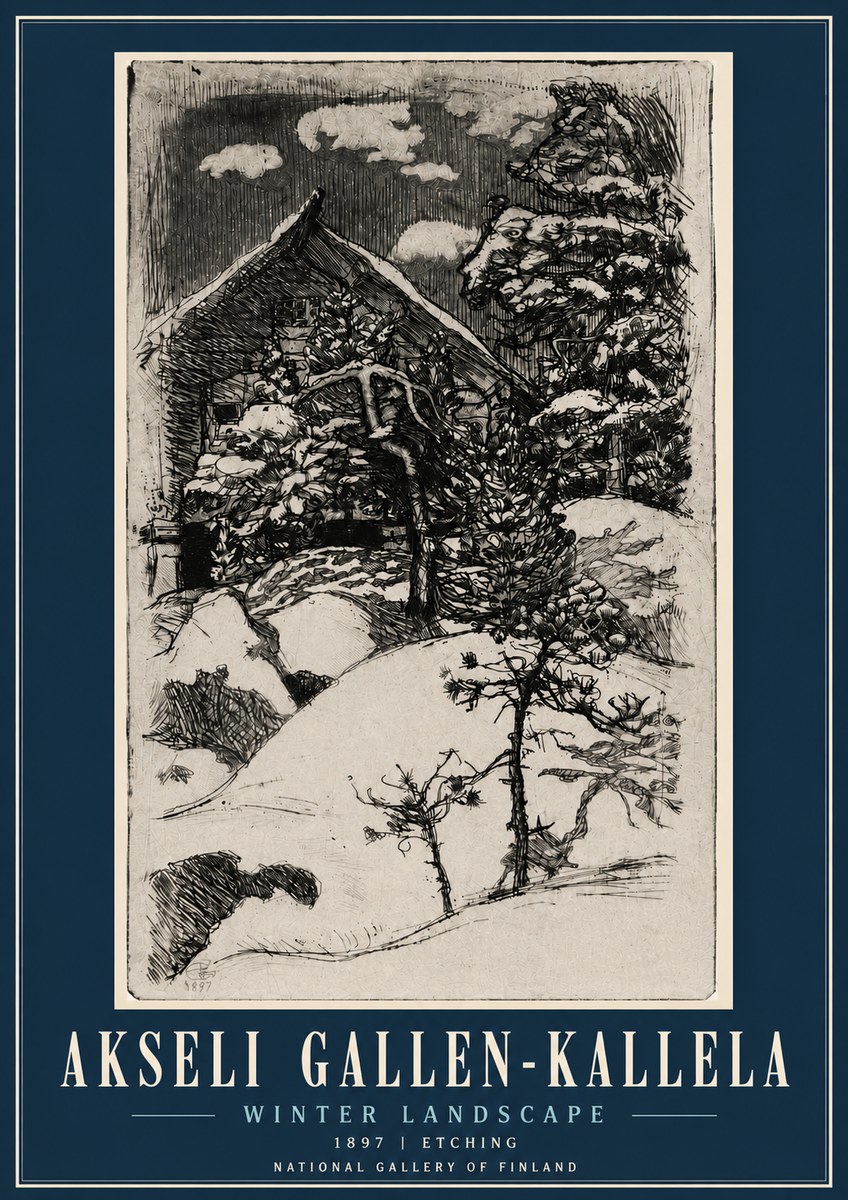 Akseli Gallen-Kallela Winter Landscape I No6 - Juliste