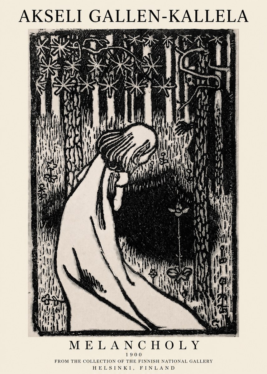 Akseli Gallen-Kallela Melancholy No1 - Juliste