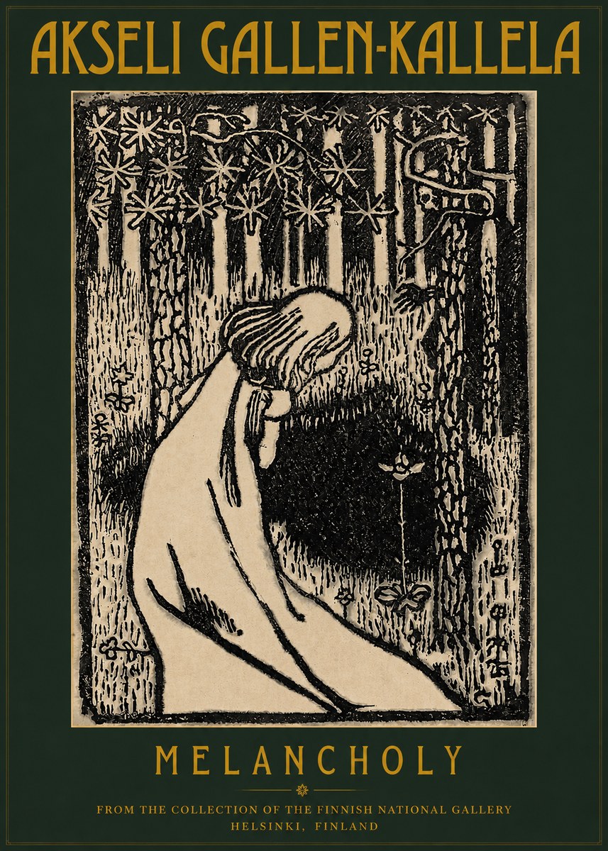 Akseli Gallen-Kallela Melancholy No2 - Juliste