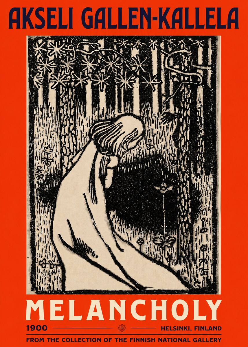 Akseli Gallen-Kallela Melancholy No3 - Juliste
