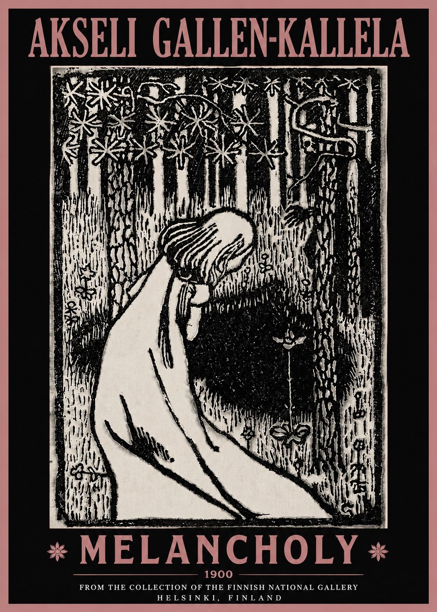 Akseli Gallen-Kallela Melancholy No4 - Juliste