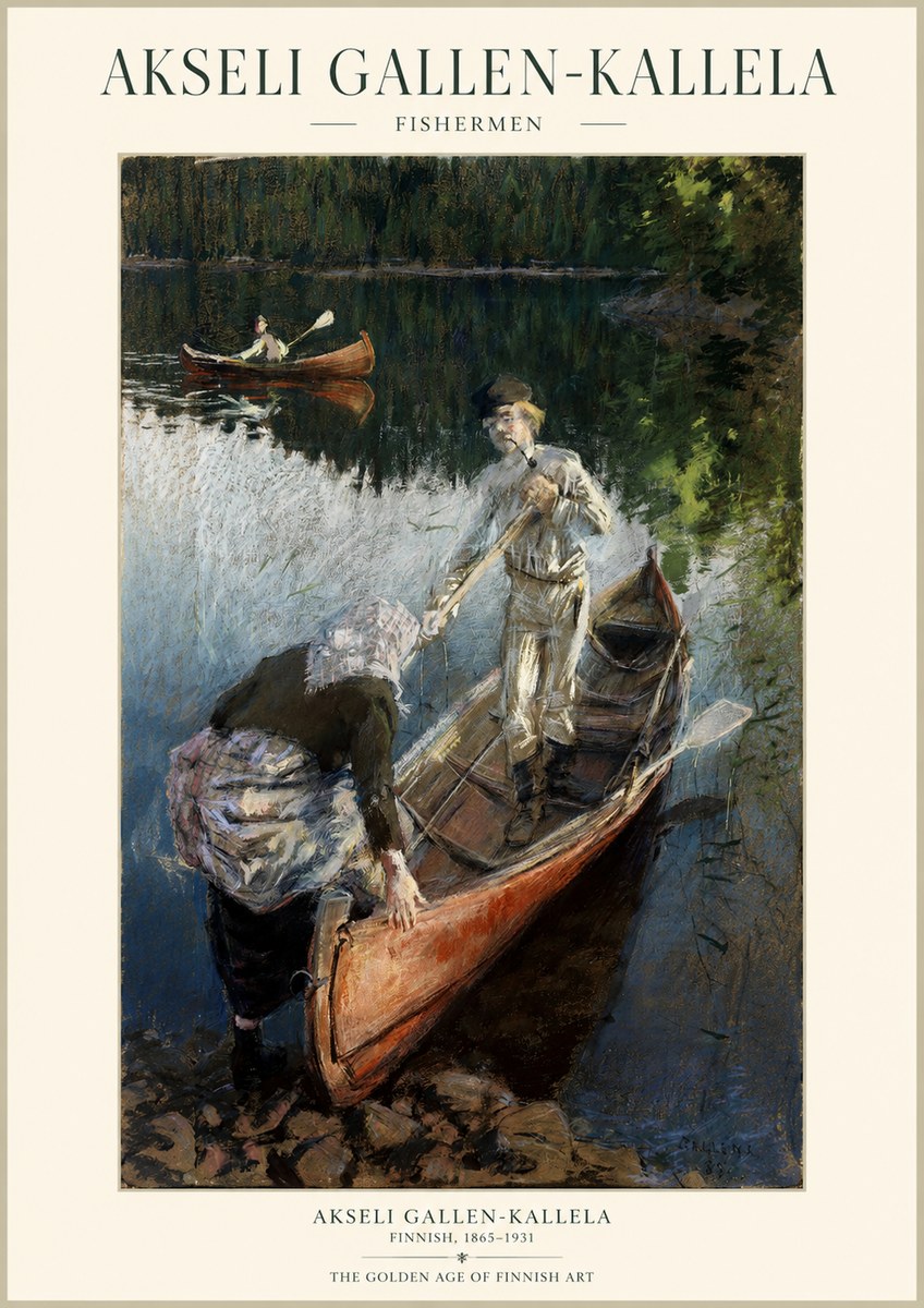 Akseli Gallen-Kallela Fishermen No1 - Juliste
