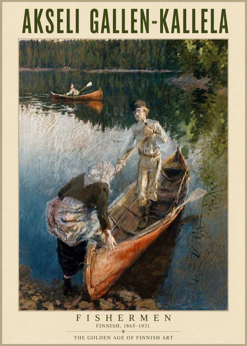 Akseli Gallen-Kallela Fishermen No4 - Juliste