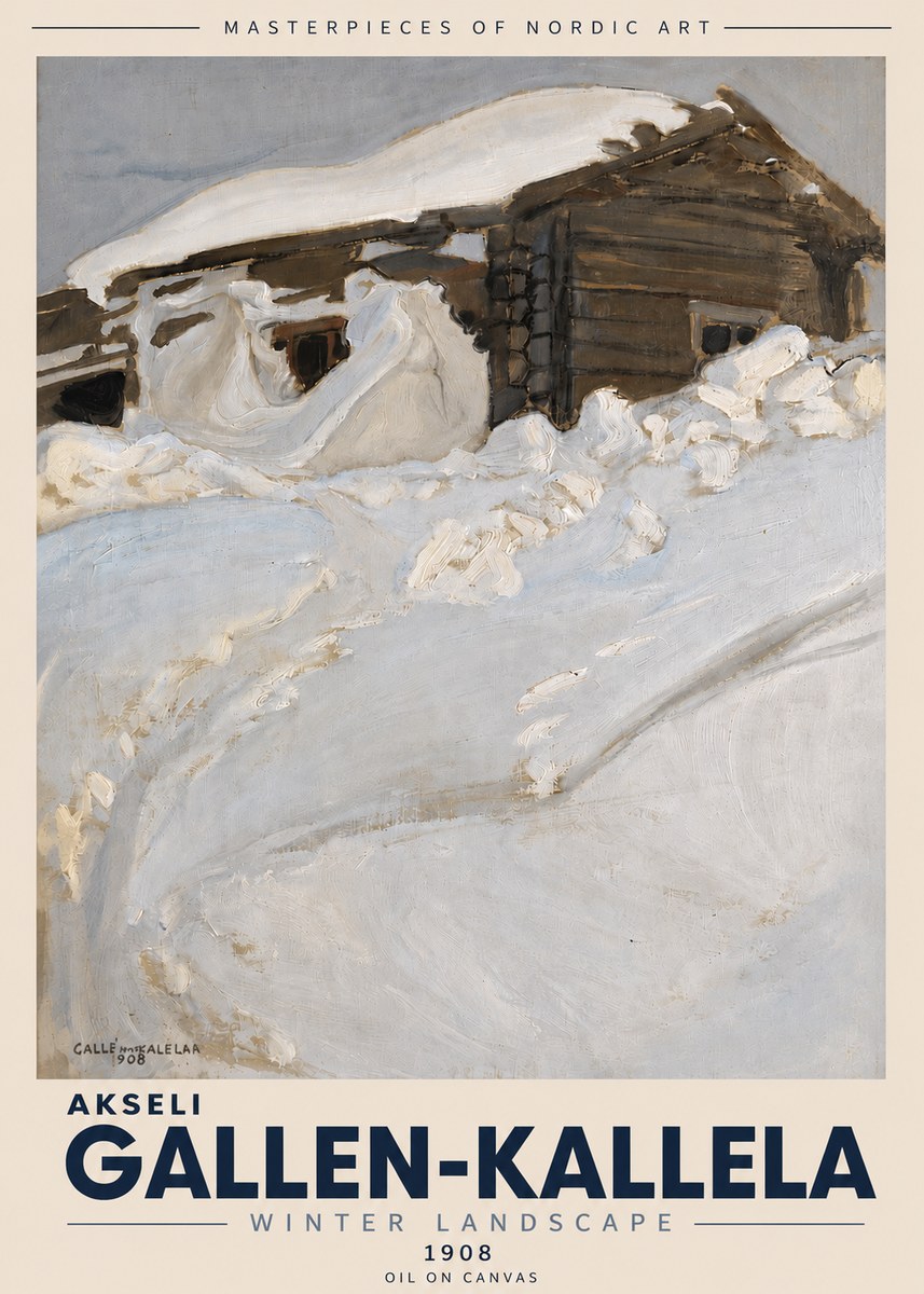Akseli Gallen-Kallela Winter Landscape II No6 - Juliste
