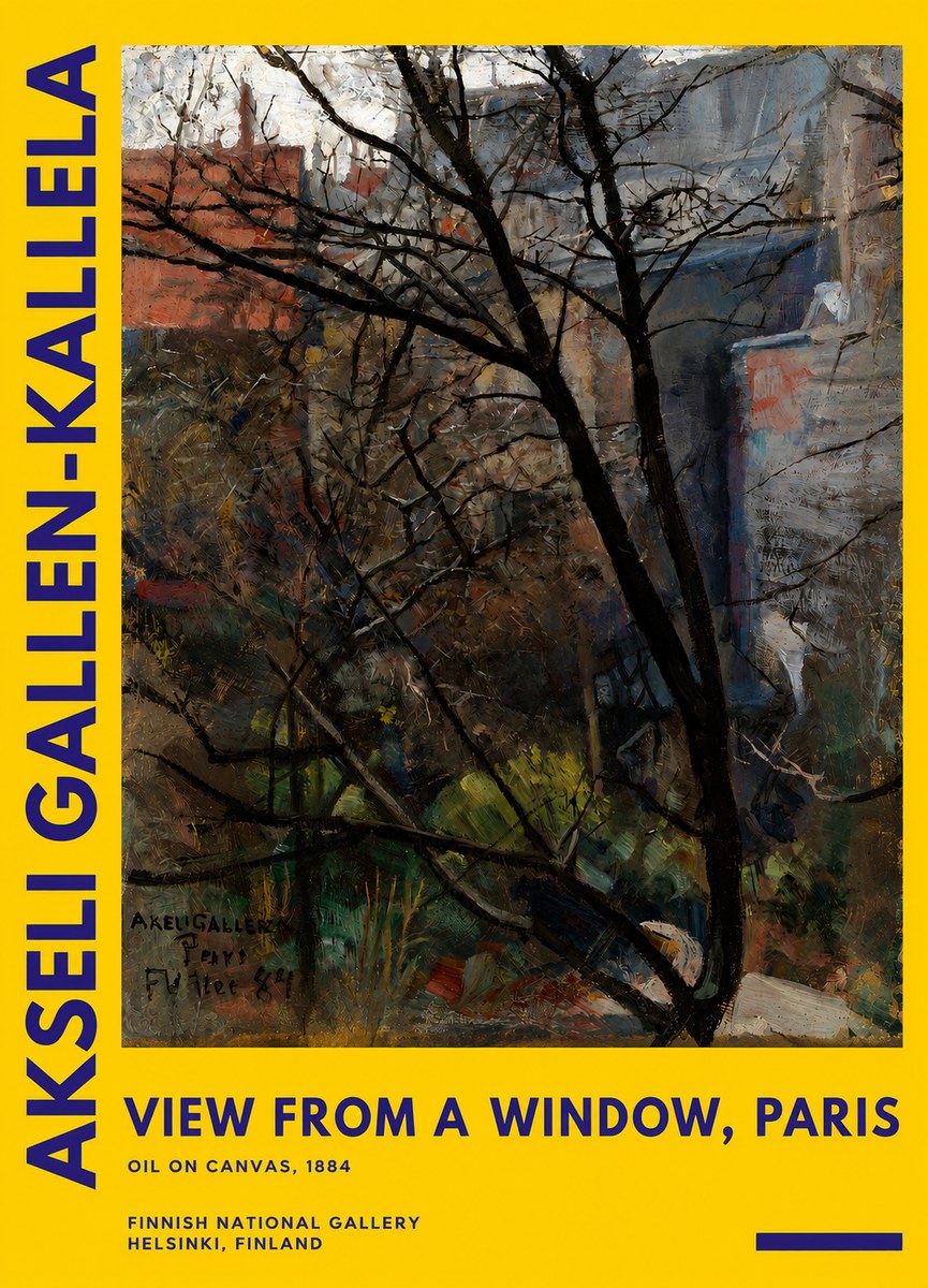 Akseli Gallen-Kallela The Bare Trees, Paris No5 - Juliste