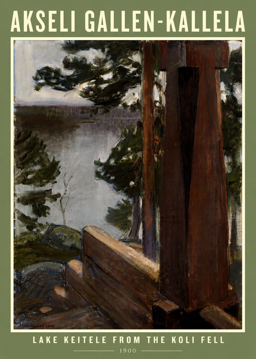 Akseli Gallen-Kallela Lake Keitele from the Koli Fell No3 - Juliste