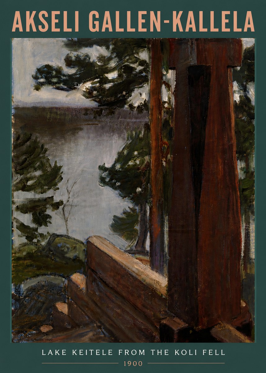 Akseli Gallen-Kallela Lake Keitele from the Koli Fell No5 - Juliste