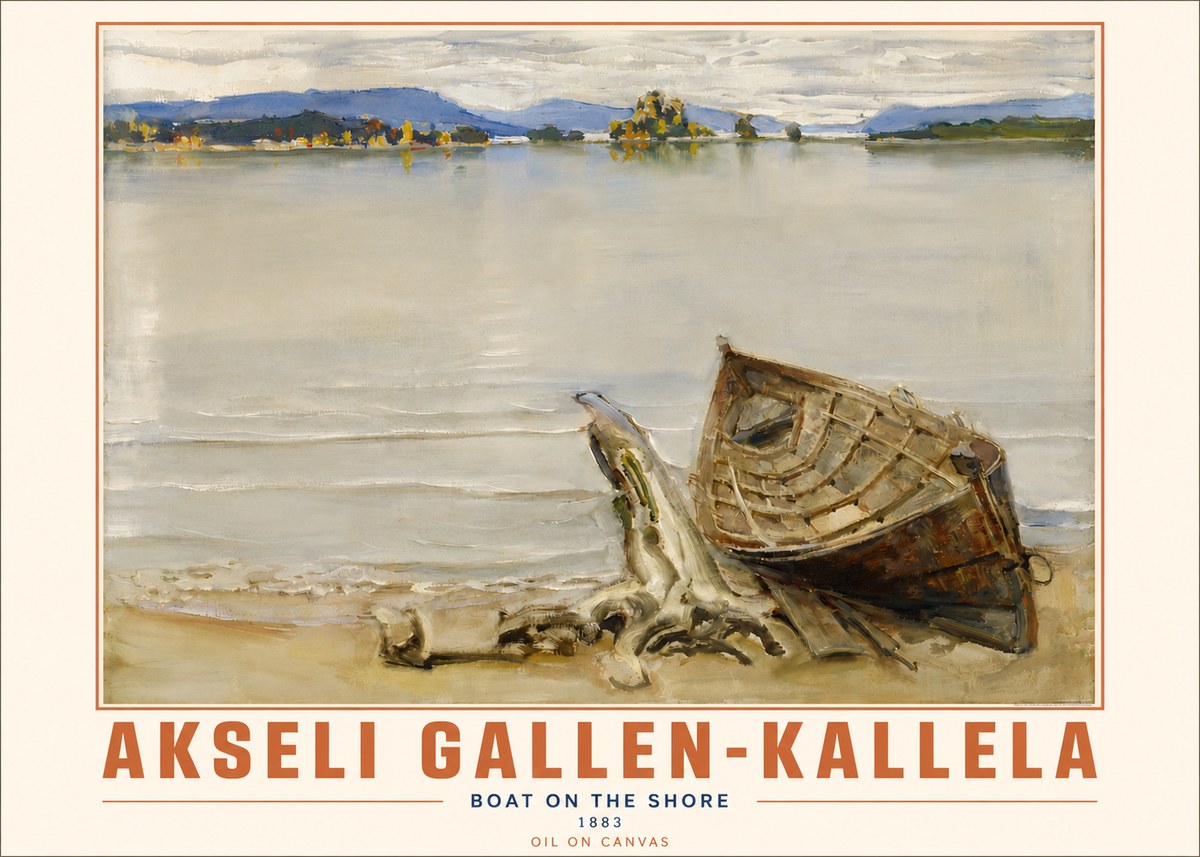 Akseli Gallen-Kallela Boat on the Shore No4 - Juliste