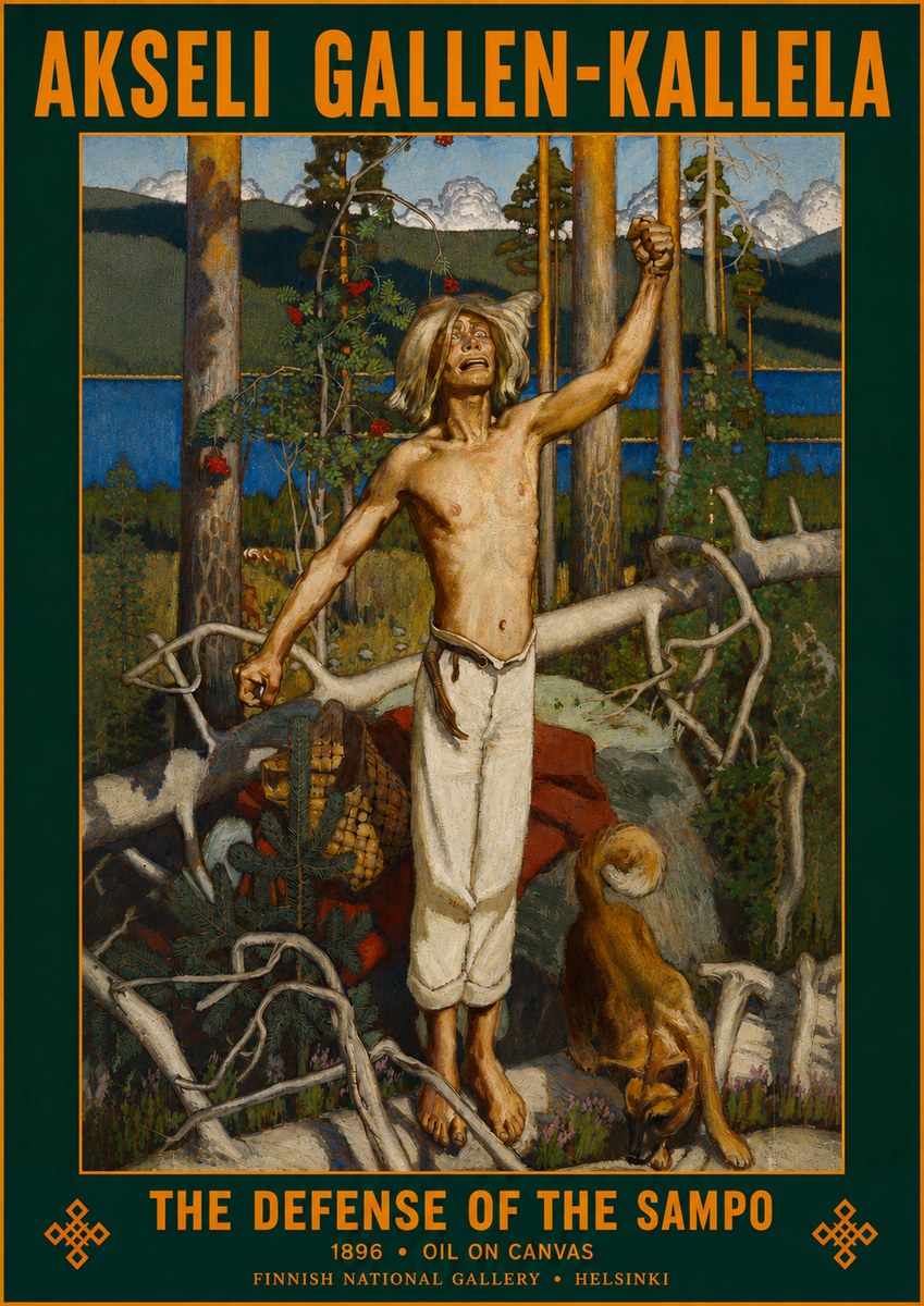 Akseli Gallen-Kallela The Defense of the Sampo No2 - Juliste