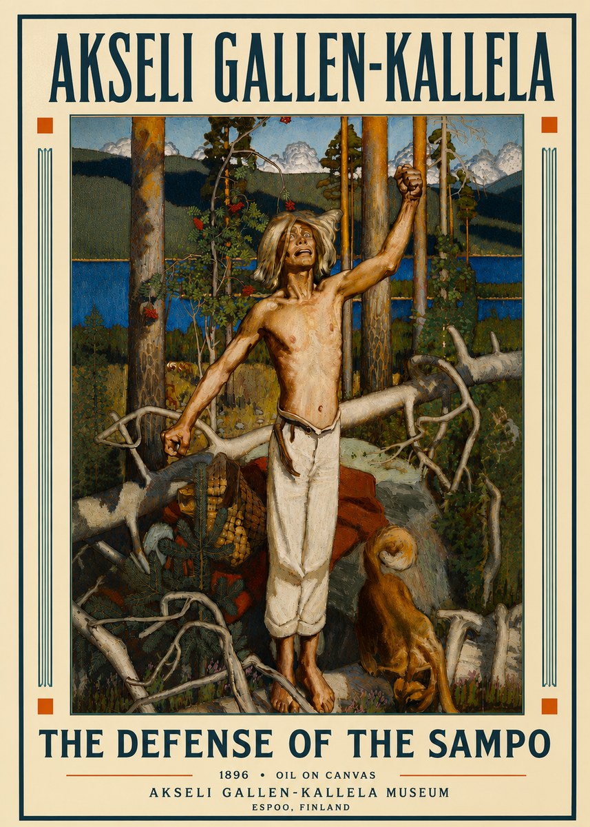 Akseli Gallen-Kallela The Defense of the Sampo No4 - Juliste