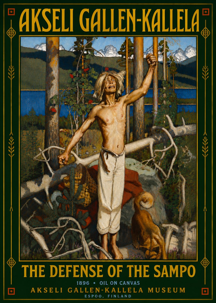 Akseli Gallen-Kallela The Defense of the Sampo No6 - Juliste
