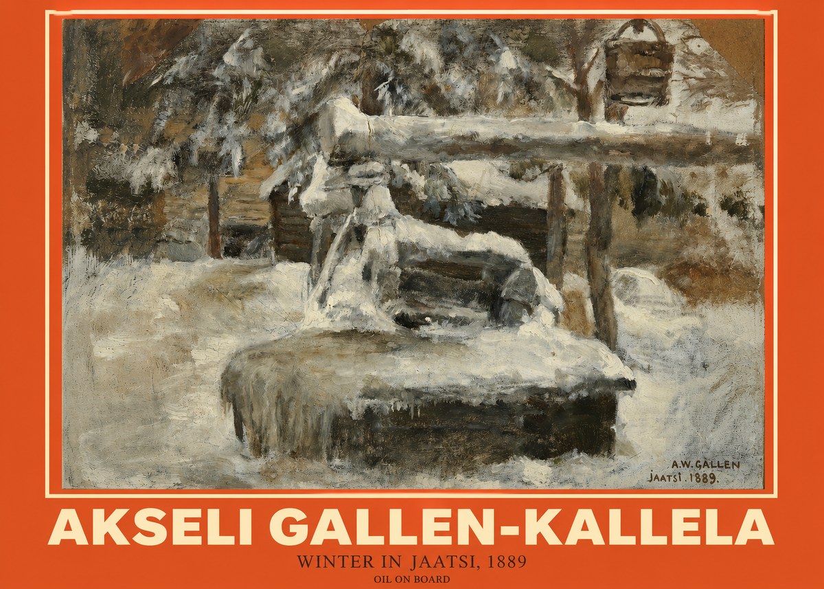 Akseli Gallen-Kallela Winter in Jaatsi, 1889 No2 - Juliste