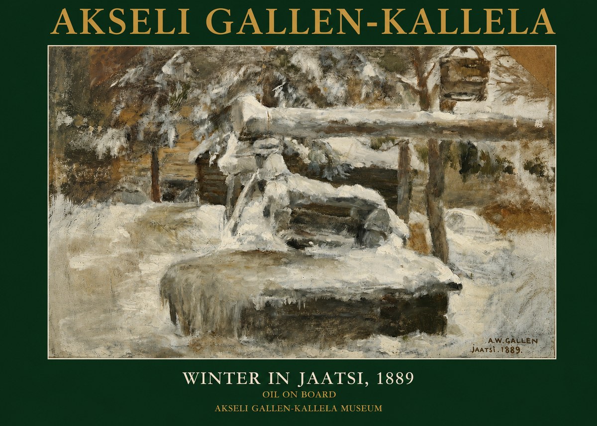 Akseli Gallen-Kallela Winter in Jaatsi, 1889 No3 - Juliste