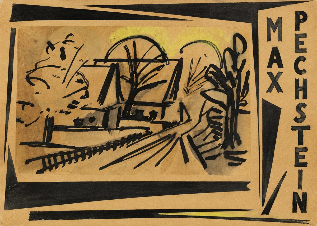 Max Pechstein Abstract Village Landscape No2 - Juliste