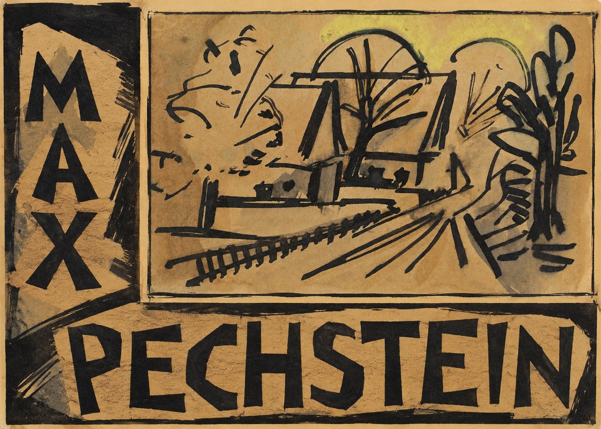 Max Pechstein Abstract Village Landscape No6 - Juliste