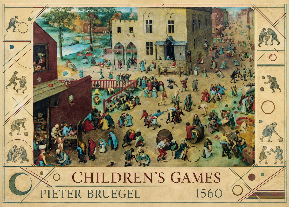 Pieter Bruegel Children's Games III No6 - Juliste