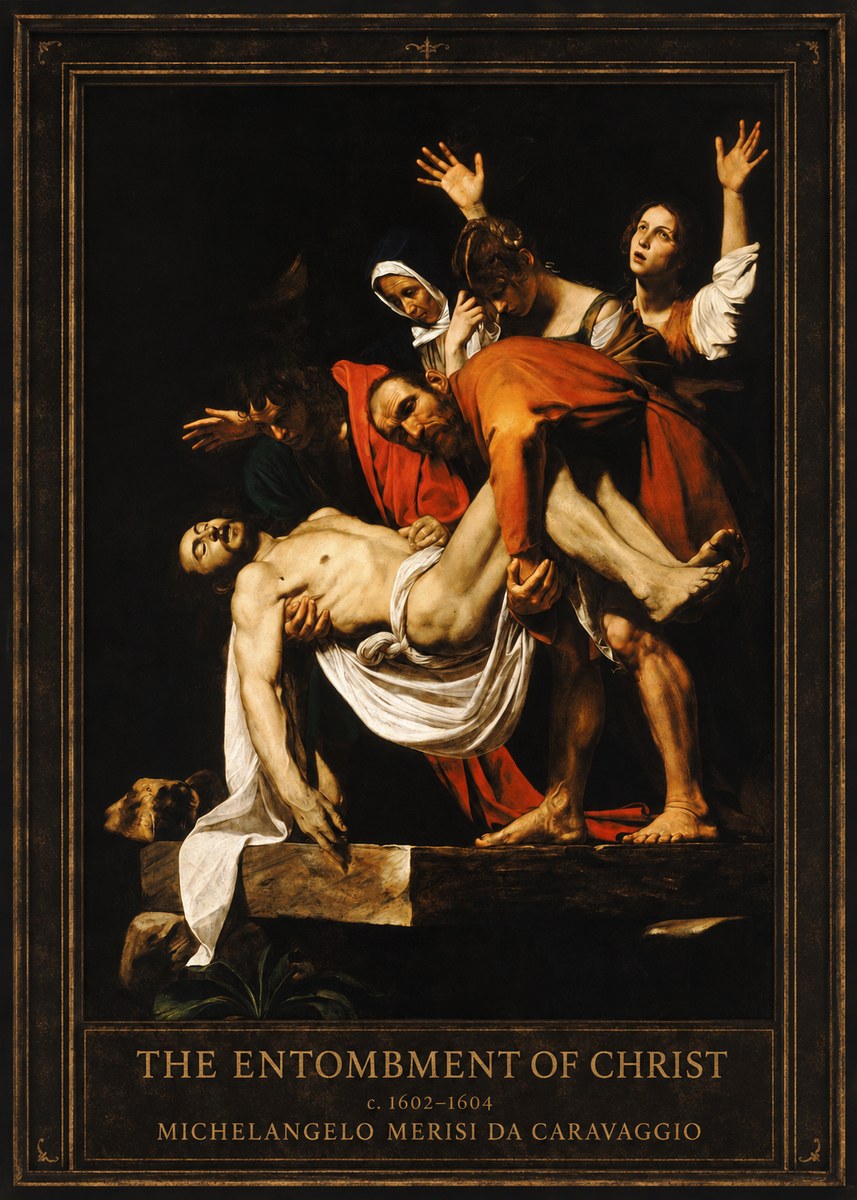 Michelangelo Merisi da Caravaggio The Entombment of Christ II No1 - Juliste