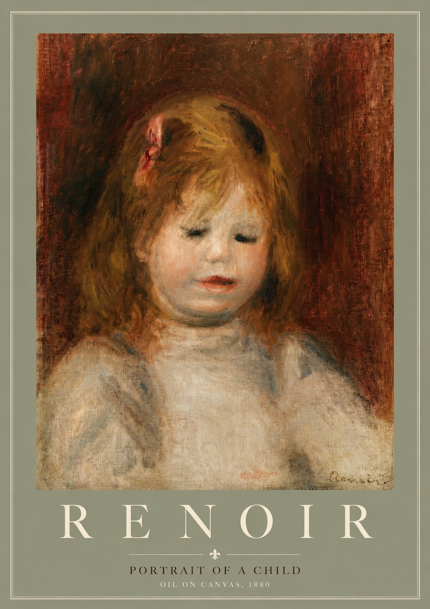 Renoir Portrait of a Child I No4 - Juliste