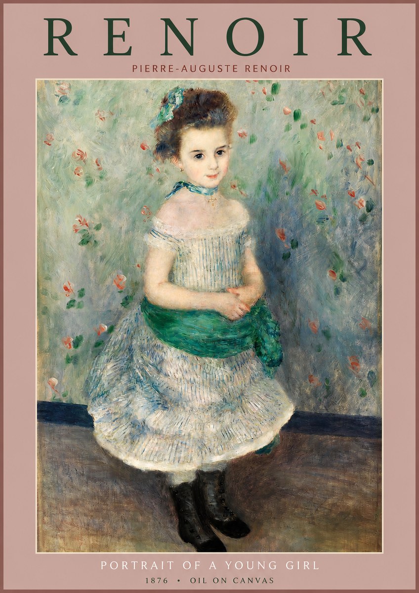 Renoir Portrait of a Young Girl I No2 - Juliste
