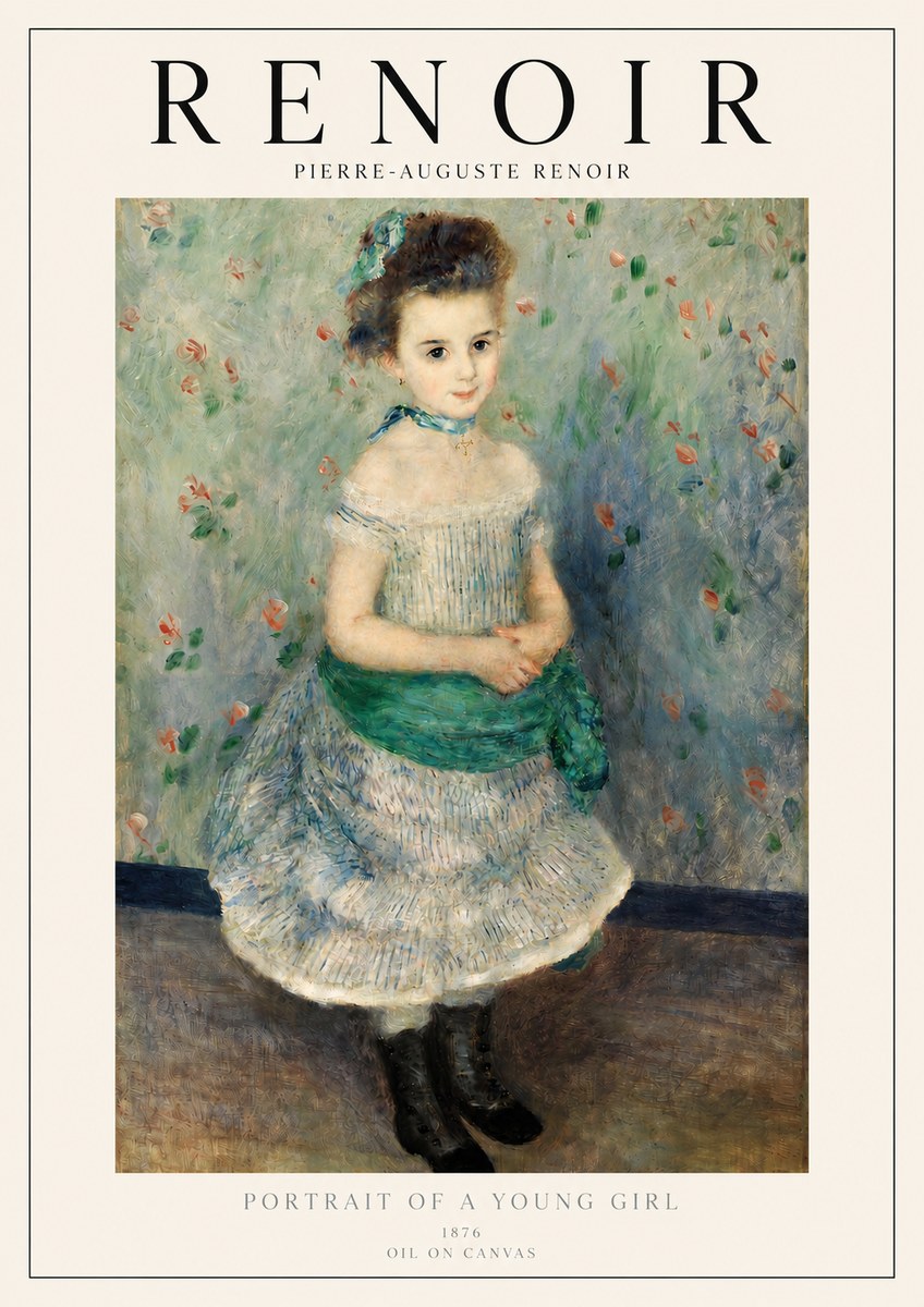 Renoir Portrait of a Young Girl I No3 - Juliste