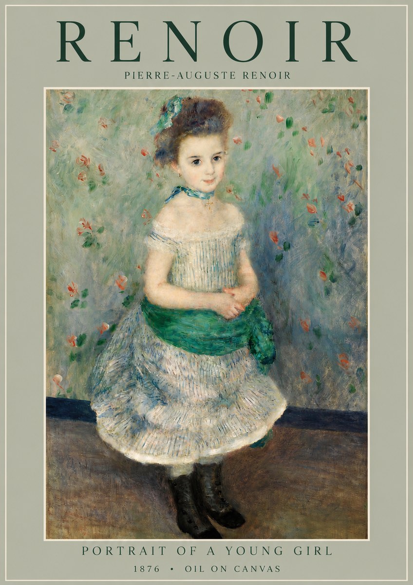 Renoir Portrait of a Young Girl I No4 - Juliste