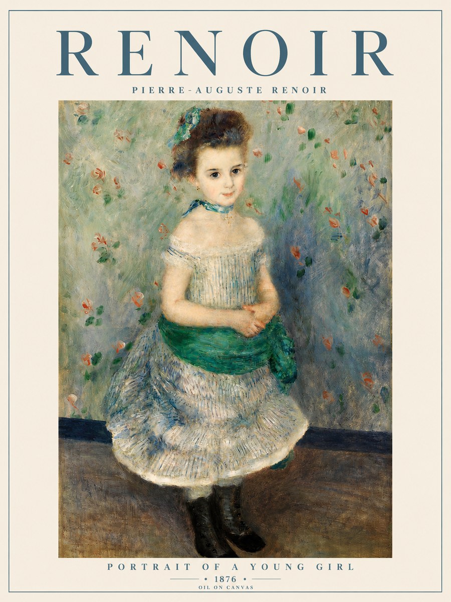 Renoir Portrait of a Young Girl I No5 - Juliste