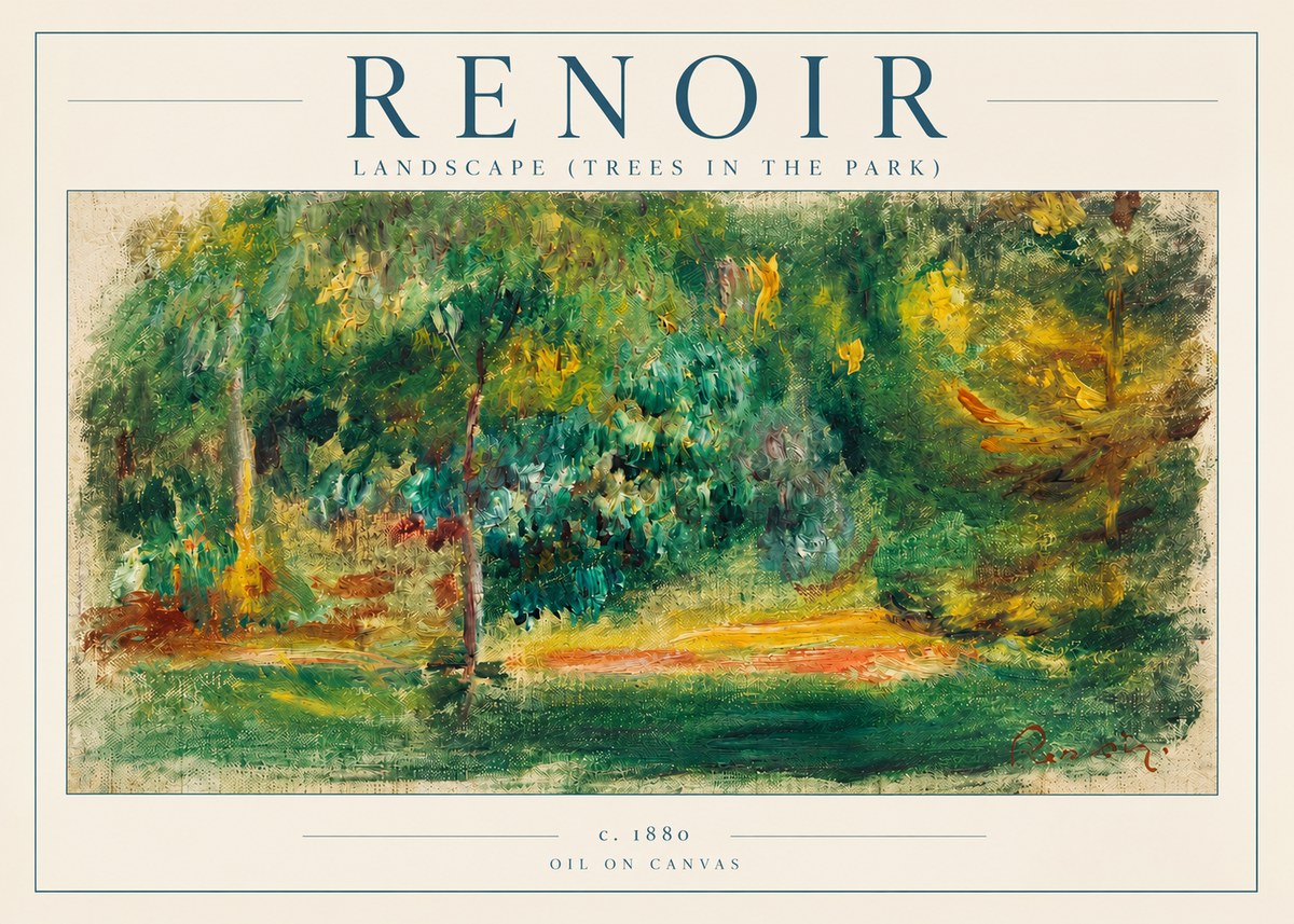 Renoir Landscape (Trees in the Park) No3 - Juliste