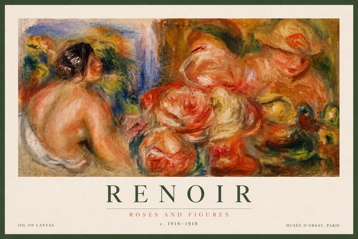 Renoir Roses and Figures No2 - Juliste