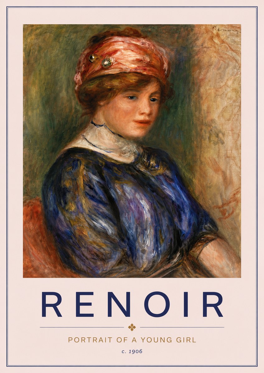 Renoir Portrait of a Young Girl II No6 - Juliste