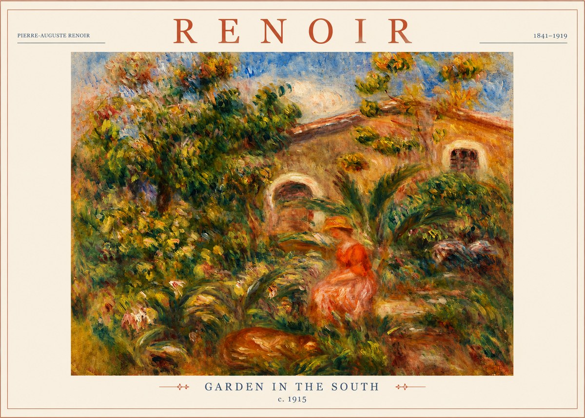 Renoir Garden in the South No3 - Juliste