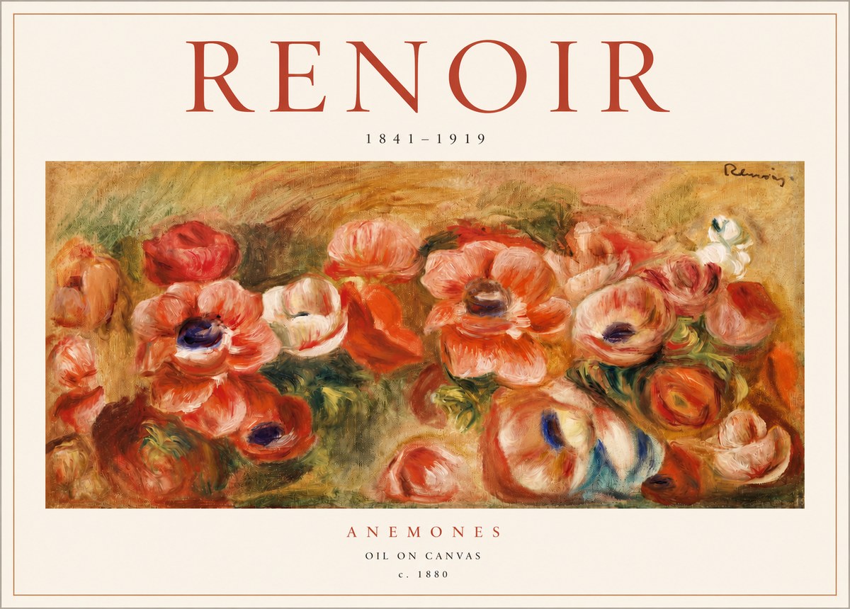 Renoir Anemones No2 - Juliste