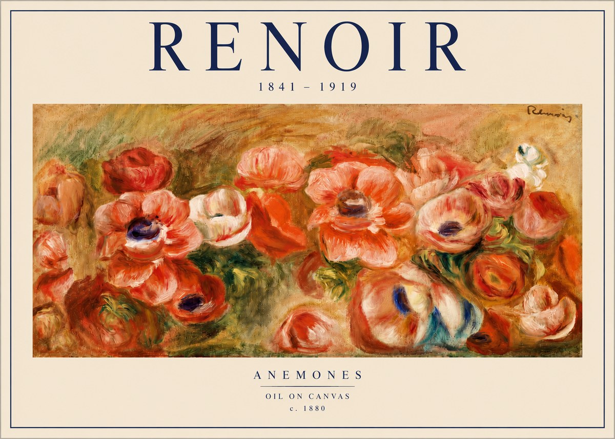 Renoir Anemones No3 - Juliste