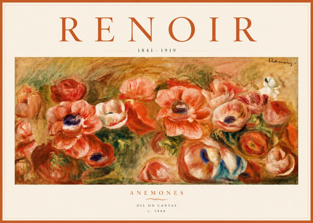 Renoir Anemones No4 - Juliste