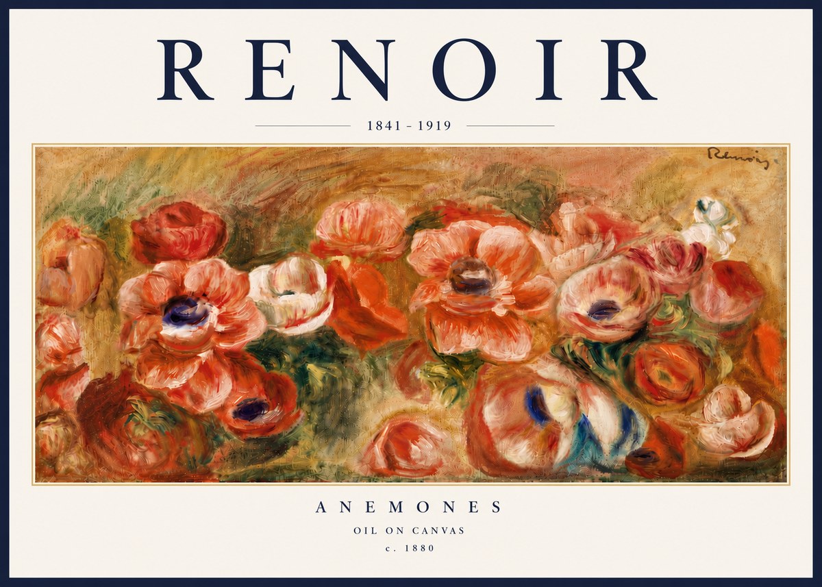 Renoir Anemones No6 - Juliste