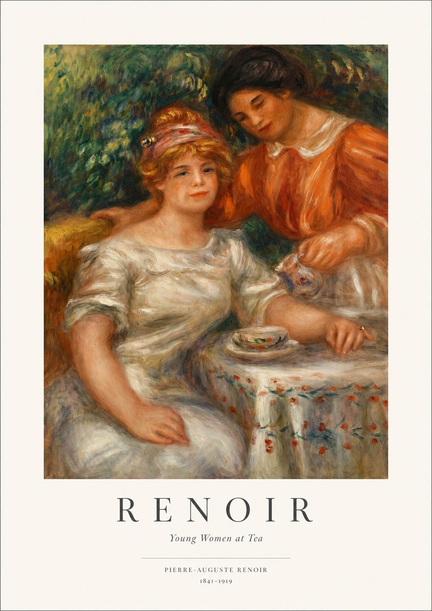 Renoir Young Women at Tea No1 - Juliste