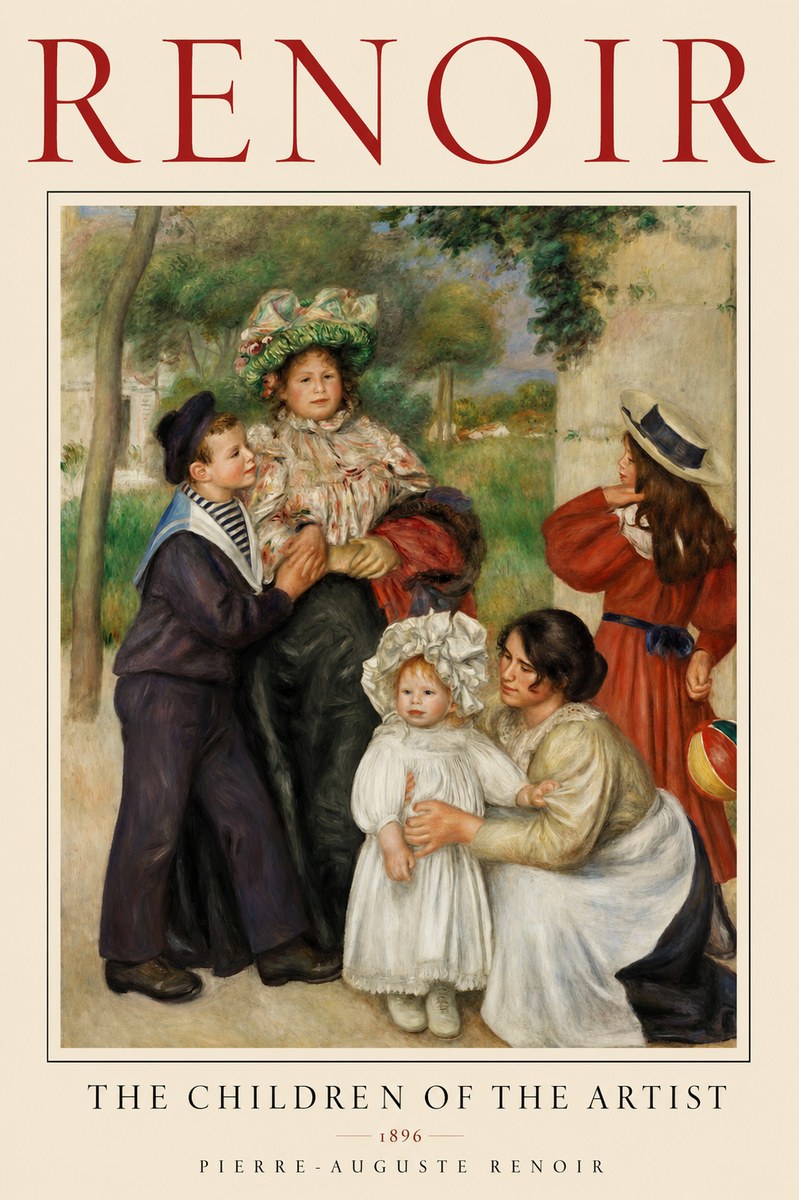 Renoir The Children of the Artist No1 - Juliste
