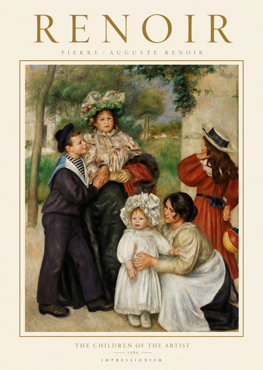 Renoir The Children of the Artist No2 - Juliste
