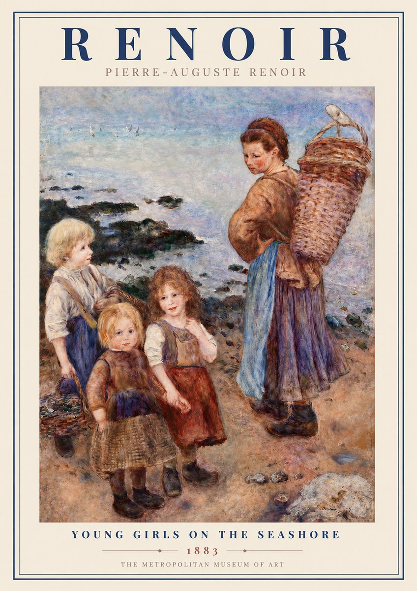 Renoir Children on the Seashore No3 - Juliste