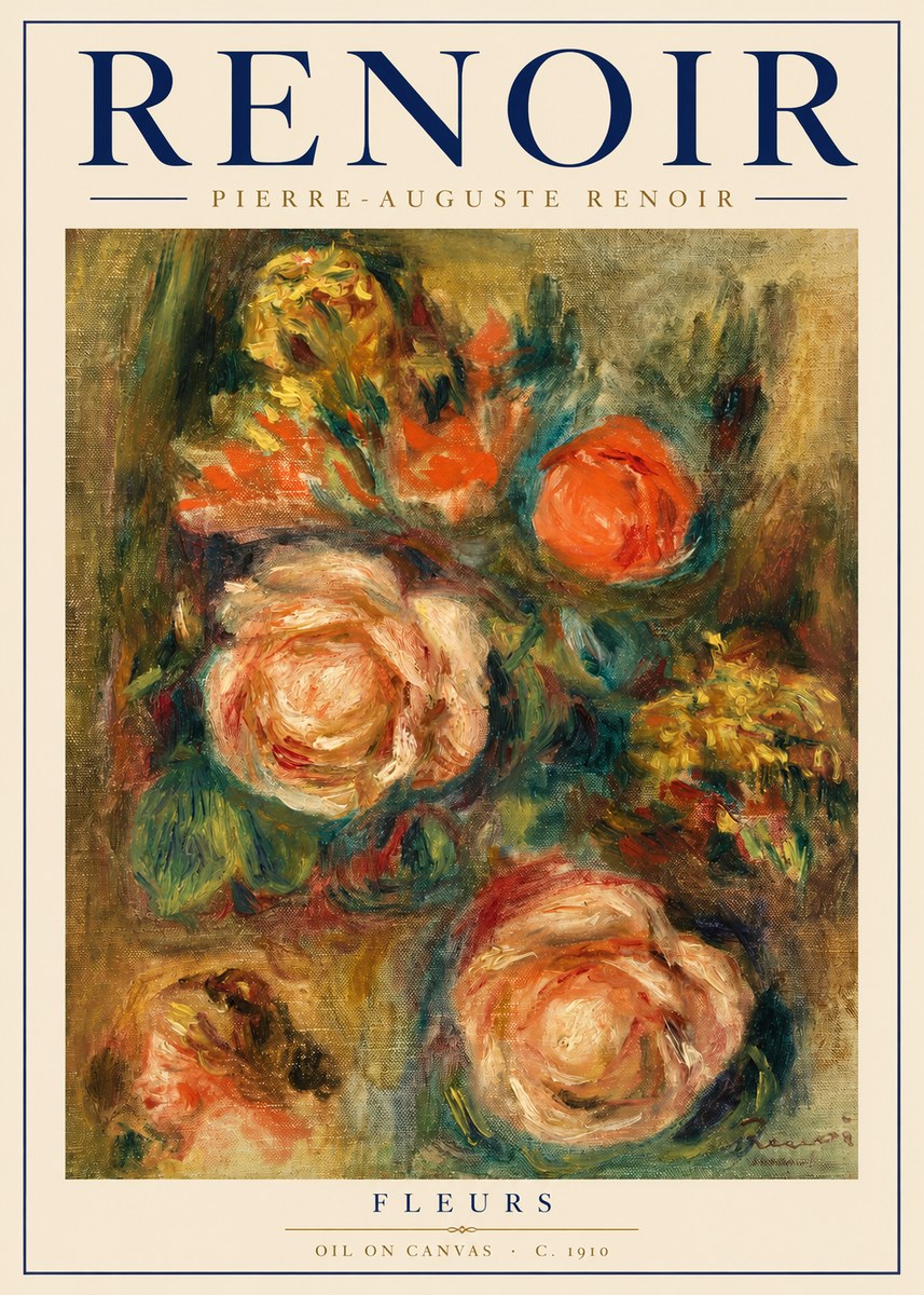 Renoir Fleurs No3 - Juliste